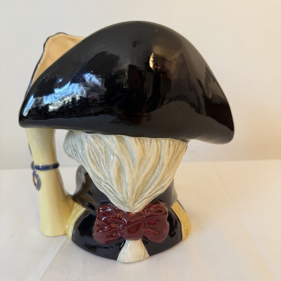 Royal Doulton Black Ceramic Theme George Washington Jug D6669 7.5 Inch - Picture 3 of 11